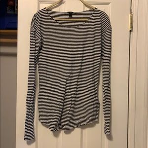 J Crew Blue/White striped top Size Small